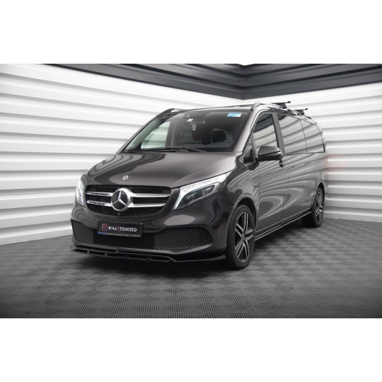 Maxton Design spoiler pod přední nárazník ver.2 pro Mercedes třída V W447F, černý lesklý plast ABS