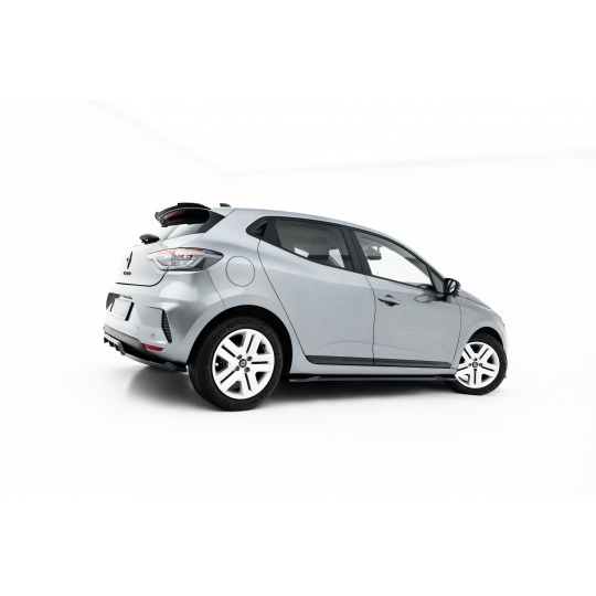 Maxton Design difuzory pod boční prahy pro Renault Clio Mk5 Facelift, černý lesklý plast ABS