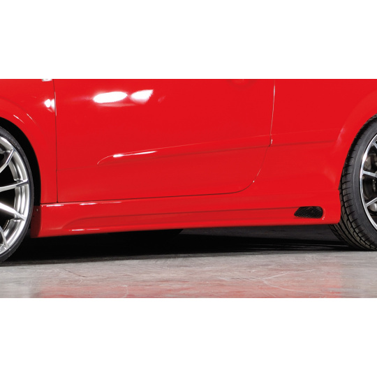 Rieger boční práh mont. strana levá pro Opel Astra H GTC, Twin-Top 3-dvéř., kabriolet, plast ABS bez povrchové úpravy, s prolisem a výřezem