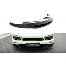 Maxton Design spoiler pod přední nárazník pro Porsche Cayenne Mk2, černý lesklý plast ABS