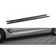 Maxton Design difuzory pod boční prahy pro BMW řada 3 GT F34, F34 Facelift, černý lesklý plast ABS