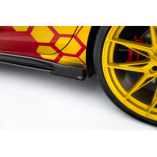 Maxton Design křidélka bočních difuzorů pro Volkswagen Golf R-Line Mk8, Mk8 Facelift, černý lesklý plast ABS