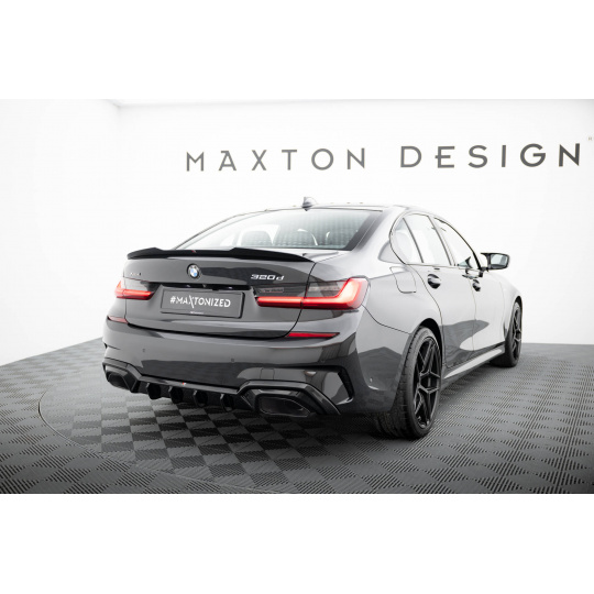 Maxton Design vložka zadního nárazníku pro BMW řada 3 G20, G21, černý lesklý plast ABS, M340i Sedan/M340i Touring