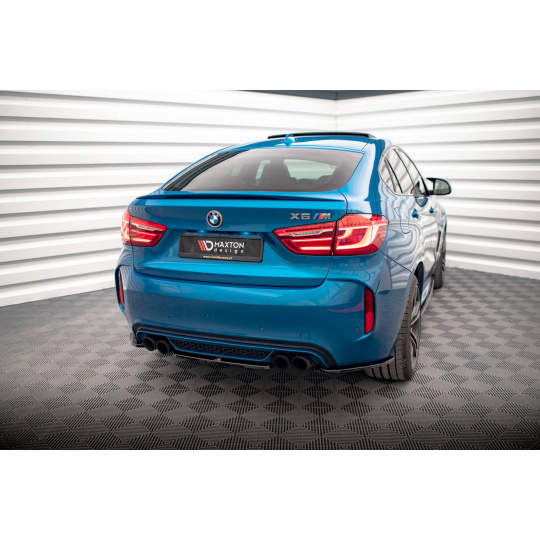 Maxton Design středový spoiler pod zadní nárazník pro BMW X6 M F86, černý lesklý plast ABS