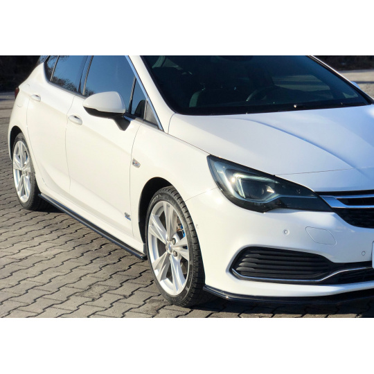 Maxton Design difuzory pod boční prahy pro Opel Astra K (Mk5), černý lesklý plast ABS