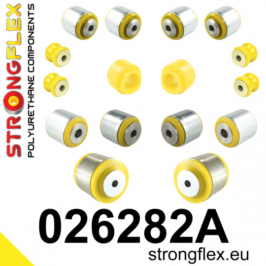 026282A: Strongflex Sada silentbloků předního zavěšení varianta SPORT