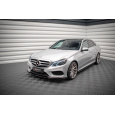 Maxton Design spoiler pod přední nárazník ver.2 pro Mercedes třída E W212 Facelift/AMG- Line/Sedan, černý lesklý plast ABS