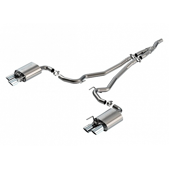 Borla Cat-Back výfukový systém "S-Type" pro Ford Mustang EcoBoost 2.3L 4Cyl., automat, r.v. 2024-2026, typ koncovek: chromové Borla Cat-Back výfukový systém "S-Type" pro Ford Mustang EcoBoost 2.3L 4Cyl., automat, r.v. 2024-2026, typ koncovek: chromové