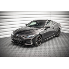Maxton Design spoiler pod přední nárazník ver.3 pro BMW řada 4 G22/M-Pack, černý lesklý plast ABS
