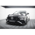 Maxton Design "Street Pro" spoiler pod přední nárazník s křidélky pro Mercedes třída A W177 Facelift A35 AMG, plast ABS bez povrchové úpravy, s červenou linkou, Hatchback/Sedan