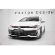 Maxton Design spoiler pod přední nárazník ver.5 pro Volkswagen Golf R-Line Mk8 Facelift, černý lesklý plast ABS