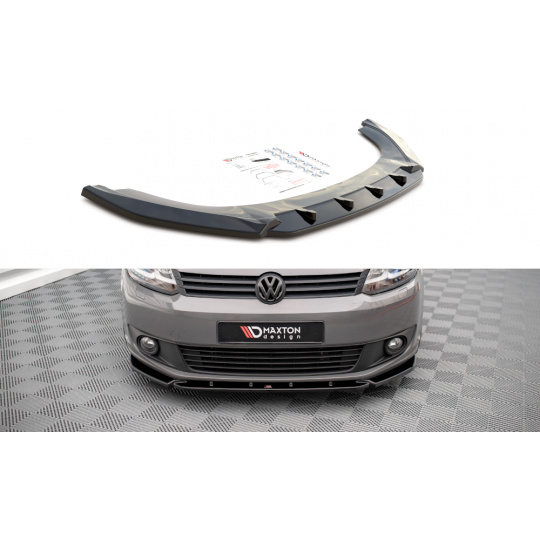 Maxton Design spoiler pod přední nárazník pro Volkswagen Caddy Mk3 Facelift, černý lesklý plast ABS