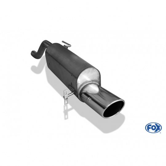 Fox Sportauspuff koncový tlumič výfuku s koncovkou 129x106 Typ 44 pro Opel Corsa E s motorem 1.4 Turbo