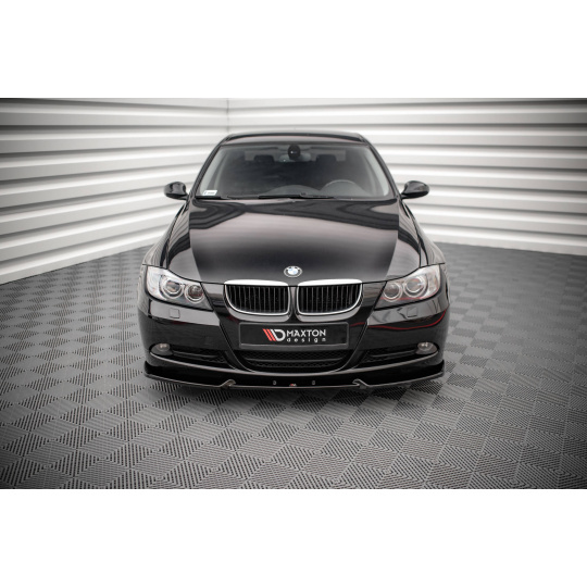 Maxton Design spoiler pod přední nárazník pro BMW řada 3 E90, černý lesklý plast ABS