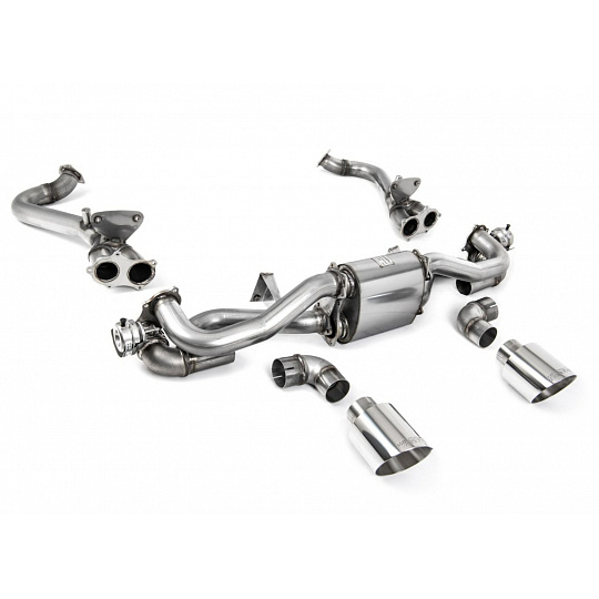 Milltek Sport náhrada GPF/OPF pro Porsche Boxster 718 GTS 4.0 (s OPF/GPF - vyrobeno do února 2020) 2019-2020, typ koncovek: GT-115 leštěné