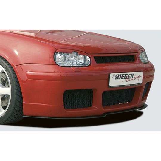 Rieger přední nárazník pro Volkswagen Golf 4 1J 3-dvéř., 5-dvéř., combi, plast ABS bez povrchové úpravy, bez žebrování, pro vozy s ostřikovači světlometů
