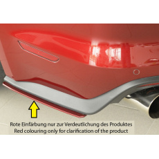 Rieger spoiler pod zadní nárazník na levé straně pro Ford Mustang 6 LAE kabriolet, kupé před faceliftem r.v. 11/14-07/17, plast ABS bez povrchové úpravy
