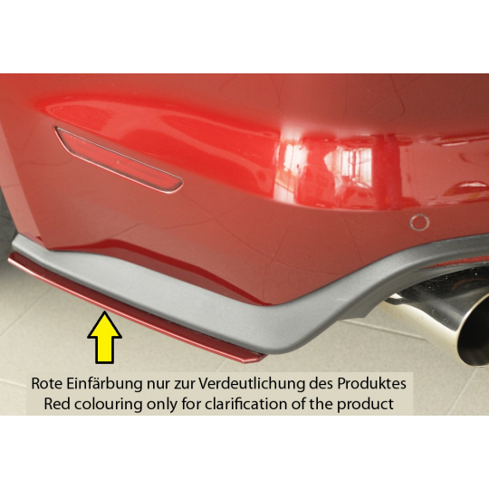 Rieger spoiler pod zadní nárazník na levé straně pro Ford Mustang 6 LAE kabriolet, kupé před faceliftem r.v. 11/14-07/17, plast ABS bez povrchové úpravy