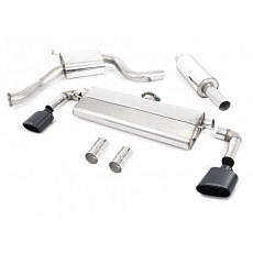 Milltek Sport homologovaný výfuk cat-back s rezonátorem pro Seat Leon Cupra 300 2.0 TSI (bez OPF/GPF) 2018-2019, oválné černé koncovky