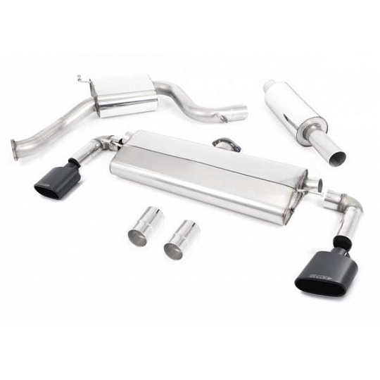 Milltek Sport homologovaný výfuk cat-back s rezonátorem pro Seat Leon Cupra 300 2.0 TSI (bez OPF/GPF) 2018-2019, oválné černé koncovky Milltek Sport homologovaný výfuk cat-back s rezonátorem pro Seat Leon Cupra 300 2.0 TSI (bez OPF/GPF) 2018-2019, oválné černé koncovky