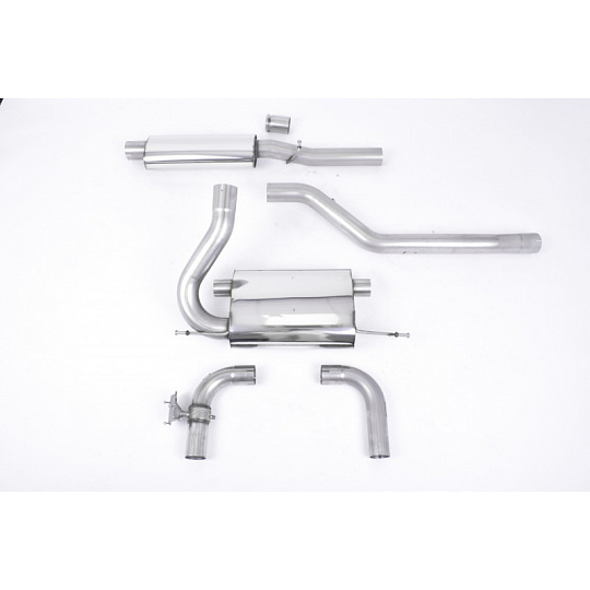 Milltek Sport homologovaný výfuk cat-back s rezonátorem pro Ford Focus Mk3 RS 2.3l EcoBoost 4wd 5-dvéř. Hatchback 2016-2018, JET-115 karbonové koncovky