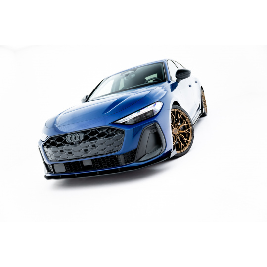 Maxton Design "Street Pro" spoiler pod přední nárazník s křidélky pro Audi A5 B10, plast ABS bez povrchové úpravy, S-Line, Sedan / Avant