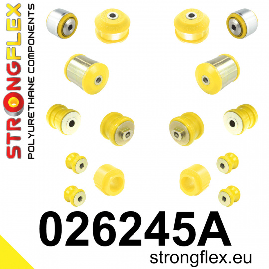 026245A: Strongflex Sada silentbloků předního zavěšení varianta SPORT