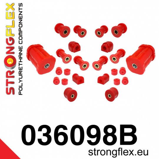 036098B: Strongflex Kompletní sada polyuretanových silentbloků pro zavěšení