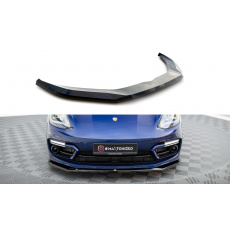 Maxton Design spoiler pod přední nárazník pro Porsche Panamera 971 Facelift E-Hybrid, černý lesklý plast ABS