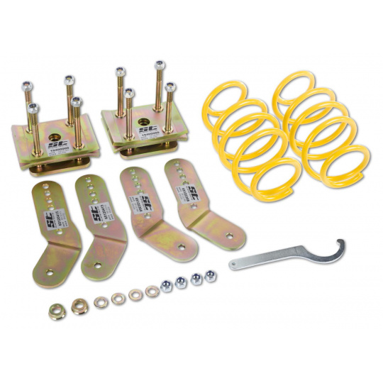 Sportovní pružiny ST Suspensions pro Volkswagen Caddy IV Combi 2K, SAB, SAJ, FWD, max. zatížení PN do 1100 kg, snížení 40 mm / 40 mm