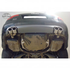 Fox Sportauspuff s koncovkou 2x88x74 Typ 32 na obou stranách pro Audi A4 B7 s motorem 1.8 T