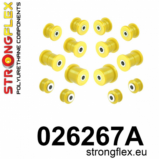 026267A: Strongflex Sada silentbloků předního zavěšení varianta SPORT