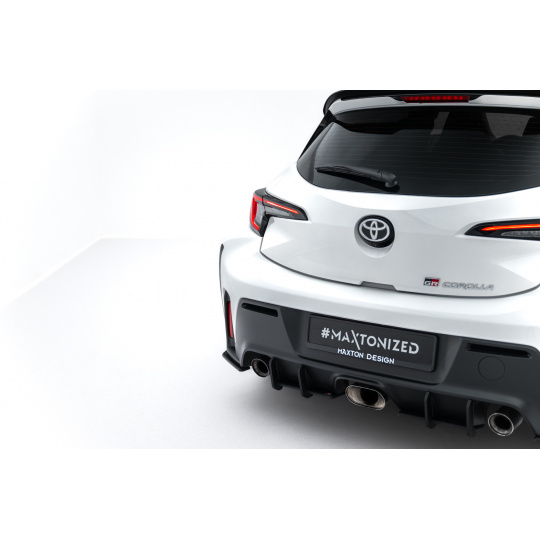Maxton Design "Street Pro" difuzor zadního nárazníku pro Toyota GR Corolla Mk12, plast ABS bez povrchové úpravy, s červenou linkou