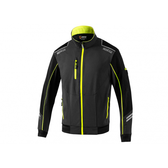 Sparco technická softshell lehká bunda Austin, barva: šedo-žlutá, velikost: S