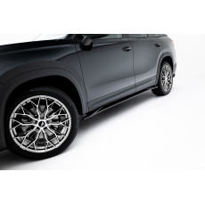 Maxton Design difuzory pod boční prahy pro Škoda Kodiaq Mk2, černý lesklý plast ABS