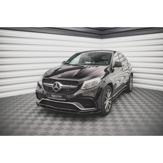 Maxton Design spoiler pod přední nárazník ver.2 pro Mercedes GLE Coupe C292, černý lesklý plast ABS, Coupe 63 AMG