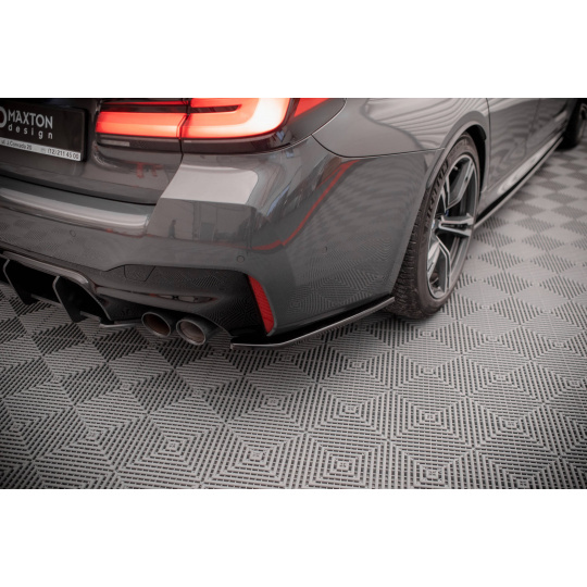 Maxton Design boční difuzory pod zadní nárazník pro BMW M5 F90, F90 Facelift, černý lesklý plast ABS