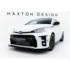 Maxton Design spoiler pod přední nárazník s křidélky ver.2 pro Toyota GR Yaris Mk3, černý lesklý plast ABS