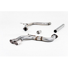 Milltek Sport výfukový systém cat-back bez rezonátoru (hlasitější) pro Audi A3 2.0 TDI 184PS MQB 2WD (3-dvéř./Sportback) 2013-2020, typ koncovek: GT-80 leštěné