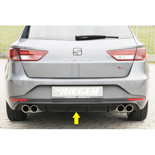 Rieger vložka zadního nárazníku (27021) pro Seat Leon FR 5F 5-dvéř. (ST/Combi) před faceliftem, plast ABS bez povrchové úpravy