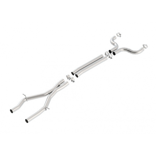 Borla X-pipe vedení se středním dílem výfuku pro Chevrolet Camaro SS 6,2l V8 RWD 2-dvéř., mimo Convertible, bez AFM, r.v. od 16-20