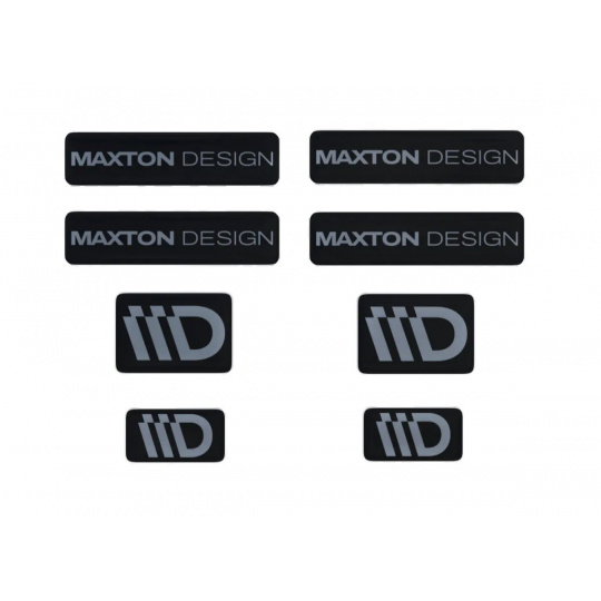 Maxton Design sada 3D samolepek 8 ks, barva: černá / šedá Maxton Design sada 3D samolepek 8 ks, barva: černá / šedá