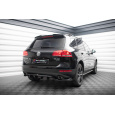 Maxton Design středový spoiler pod zadní nárazník s žebrováním pro Volkswagen Touareg Mk2, černý lesklý plast ABS