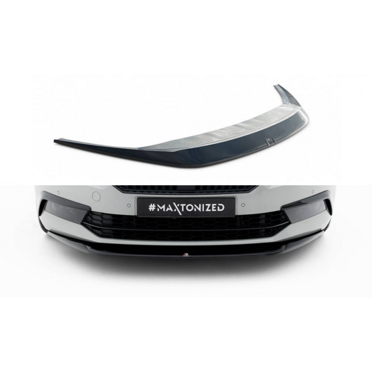 Maxton Design spoiler pod přední nárazník ver.1 pro Škoda Superb Mk3, černý lesklý plast ABS