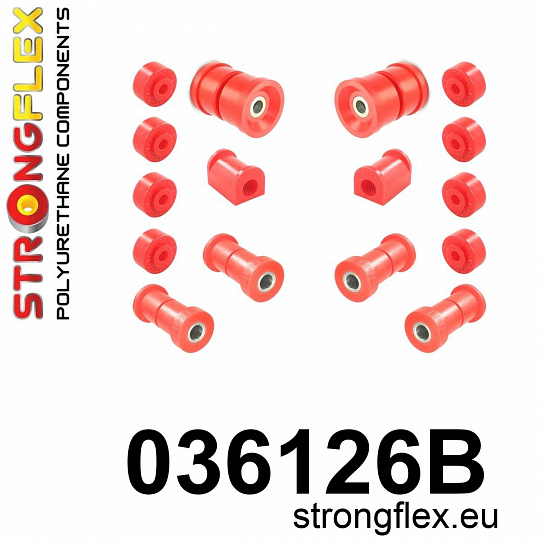 036126B: Strongflex Sada silentbloků zadního zavěšení 036126B: Strongflex Sada silentbloků zadního zavěšení