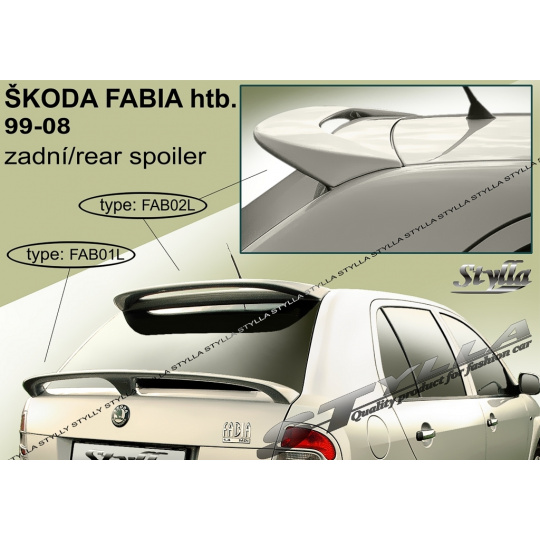 Stylla spoiler zadních dveří Škoda Fabia I (1999 - 2007) - horní