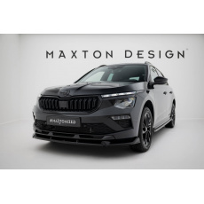 Maxton Design spoiler pod přední nárazník ver.2 pro Škoda Kamiq Mk1 Facelift, černý lesklý plast ABS, Monte Carlo