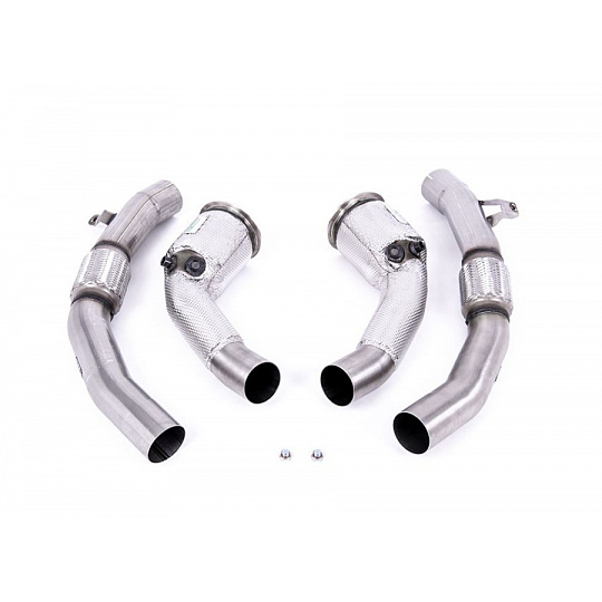 Milltek Sport Downpipes s náhradami katalyzátorů pro Audi RS6 C8 4.0 V8 bi-turbo (bez OPF/GPF - USA/ROW) 2020-2024, pro Milltek Sport Cat Back systém Milltek Sport Downpipes s náhradami katalyzátorů pro Audi RS6 C8 4.0 V8 bi-turbo (bez OPF/GPF - USA/ROW) 2020-2024, pro Milltek Sport Cat Back systém