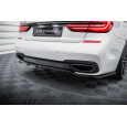 Maxton Design středový spoiler pod zadní nárazník s žebrováním pro BMW řada 7 G11, černý lesklý plast ABS