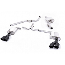 Milltek Sport výfukový systém cat-back pro Audi A5 Sportback 2.0TFSI 2WD/quattro Multitronic/Stronic 2009-2012, dvojité černé koncovky